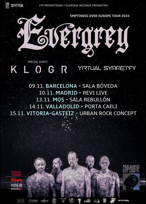 Cartel de Concierto de Evergrey + Klogr en Madrid