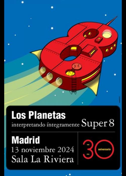 Cartel de Concierto de Los Planetas en Madrid