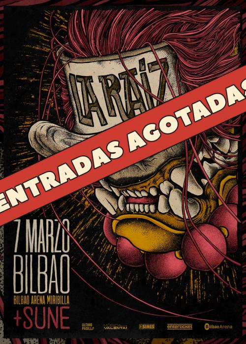 Cartel de Concierto de La Raíz en Bilbao