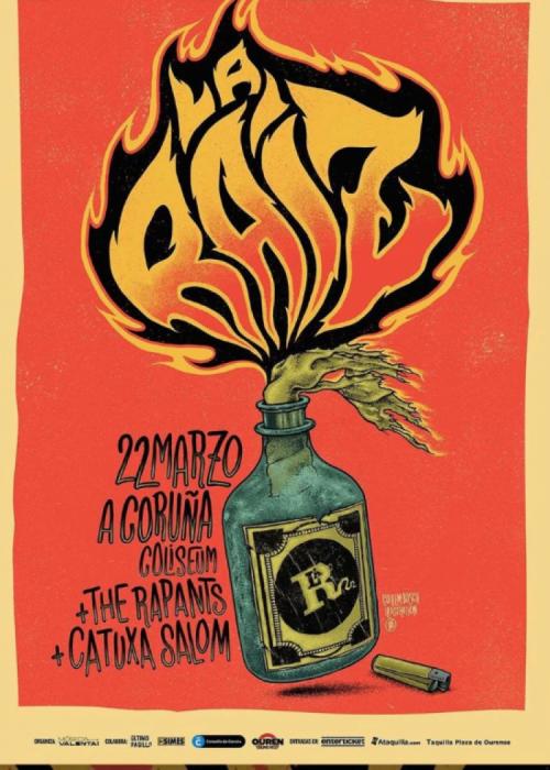 Cartel de Concierto de La Raíz en A Coruña