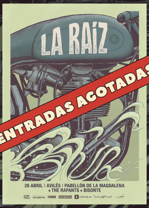 Cartel de Concierto de La Raíz en Avilés