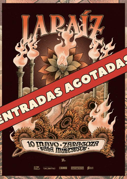 Cartel de Concierto de La Raíz en Zaragoza
