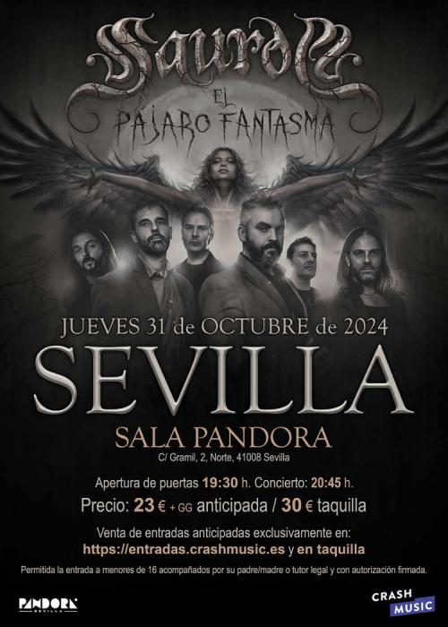 Cartel de Concierto de Saurom en Sevilla