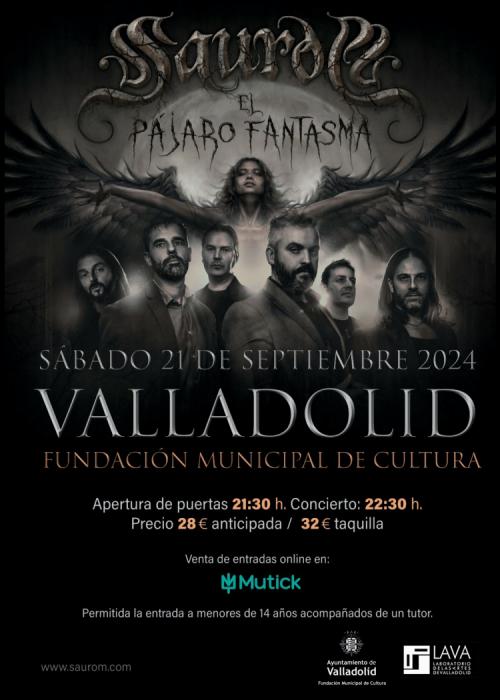 Cartel de Concierto de Saurom en Valladolid