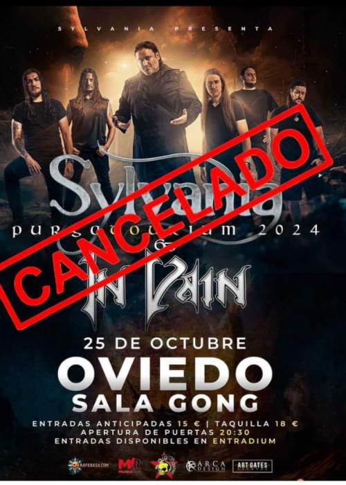 Cartel de Concierto de Sylvania + In Vain en Oviedo