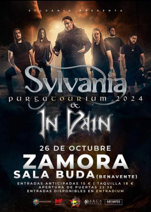Cartel de Concierto de Sylvania + In Vain en Zamora