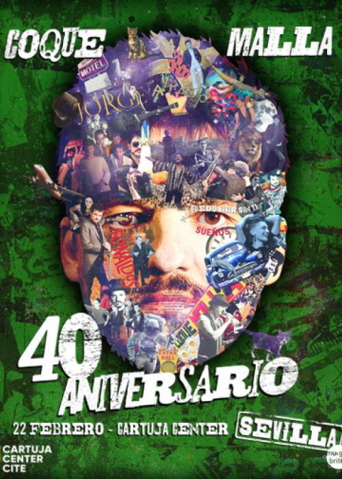 Cartel de Concierto de Coque Malla en Sevilla