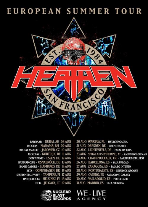 Cartel de Concierto de Heathen en Madrid