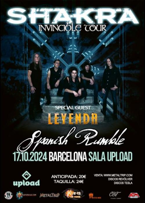 Cartel de Concierto de Shakra en Barcelona
