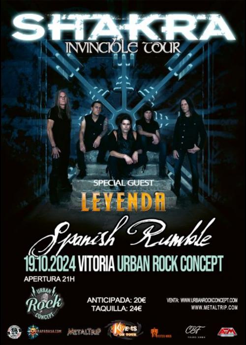 Cartel de Concierto de Shakra en Vitoria-Gasteiz