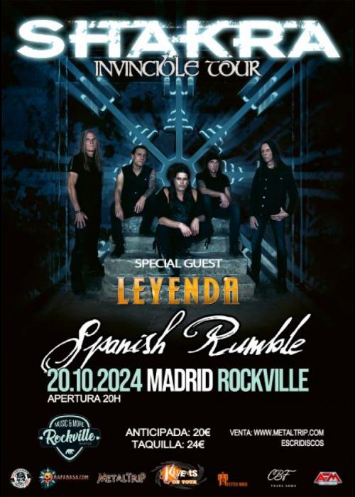 Cartel de Concierto de Shakra en Madrid