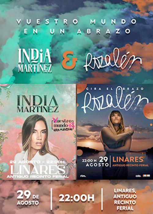 Cartel de Concierto de India Martínez + Rozalén en Linares