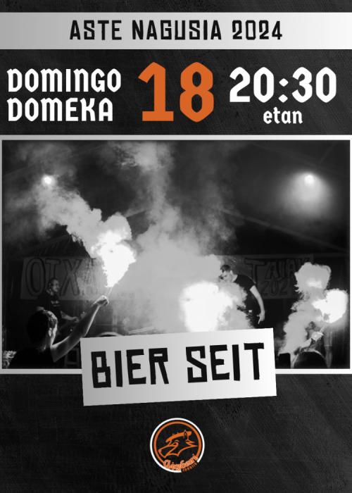 Cartel de BIER SEIT - Txosna Aixeberri Konpartsa Aste Nagusia Bilbao