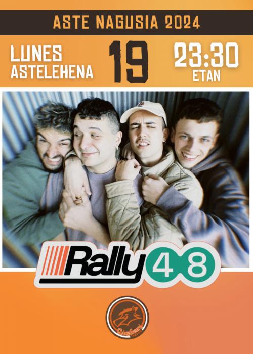 Cartel de RALLY48 - Txosna Aixeberri Konpartsa Aste Nagusia Bilbao