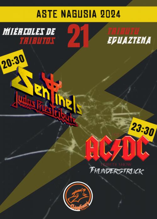 Cartel de THUNDERSTRUCK tributo AC/DC - Txosna Aixeberri Konpartsa Aste Nagusia Bilbao