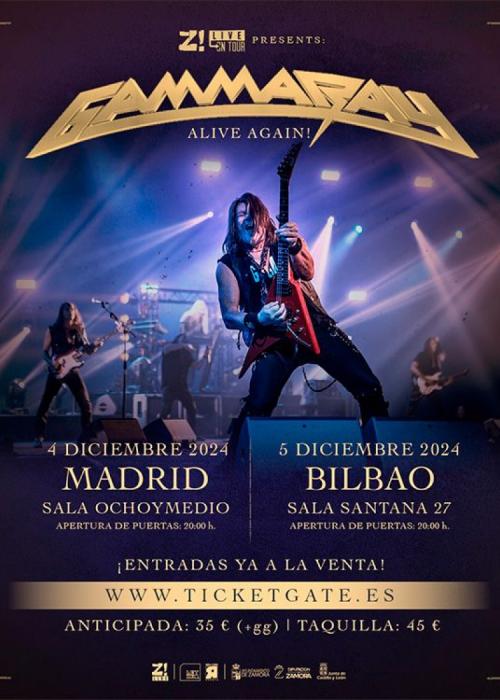 Cartel de Concierto de Gamma Ray en Bilbao