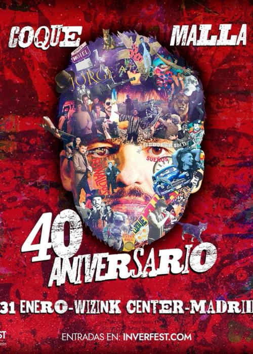 Cartel de Concierto de Coque Malla en Madrid