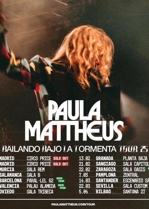 Cartel de Concierto de Paula Mattheus en Barcelona