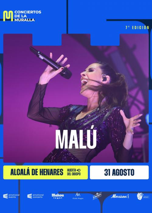 Cartel de Concierto de Malú en Alcalá de Henares