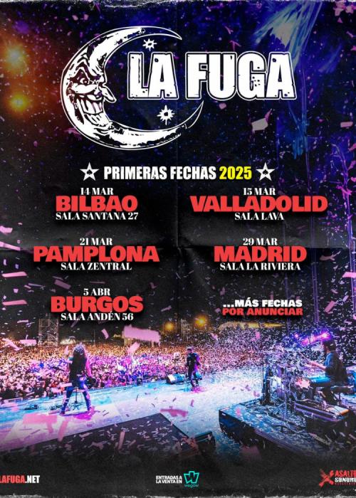 Cartel de Concierto de La Fuga en Bilbao