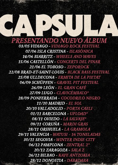 Cartel de Concierto de Cápsula en Valencia