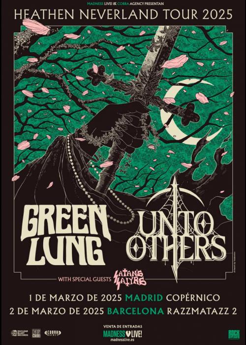 Cartel de Green Lung + Unto Others + Satan's Satyrs en Madrid