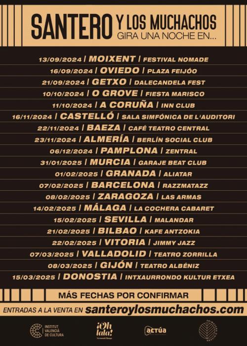Cartel de Concierto de Santero y los Muchachos en Granada