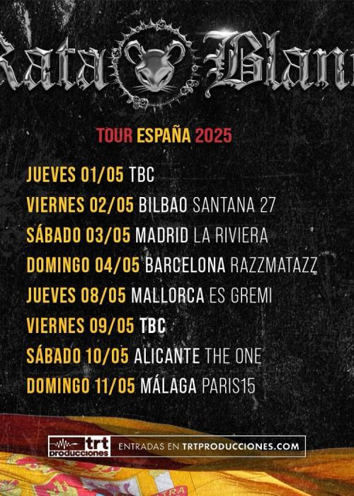 Cartel de Concierto de Rata Blanca en Málaga