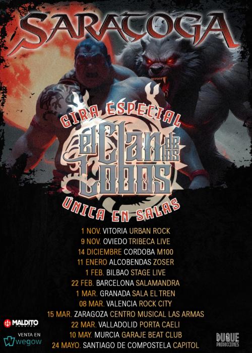 Cartel de Concierto de Saratoga en Valencia