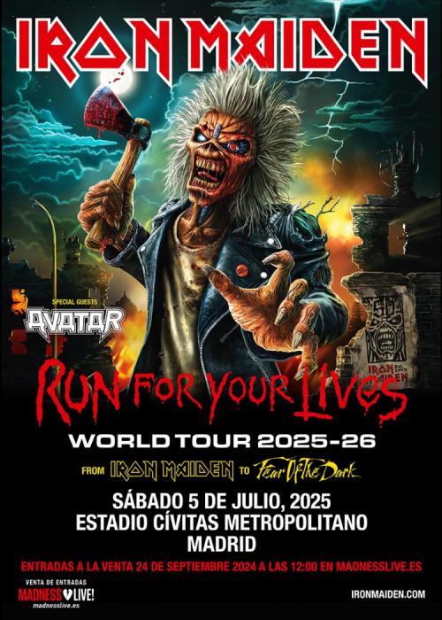 Cartel de Concierto de Iron Maiden en Madrid