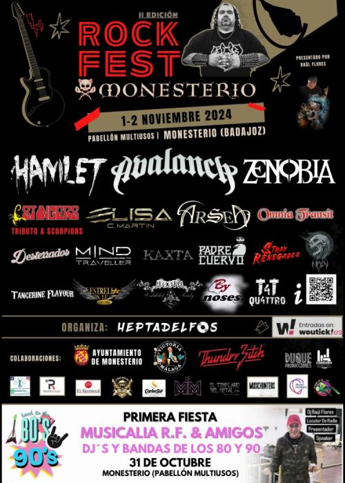 Cartel de Rock Fest Monesterio 2024