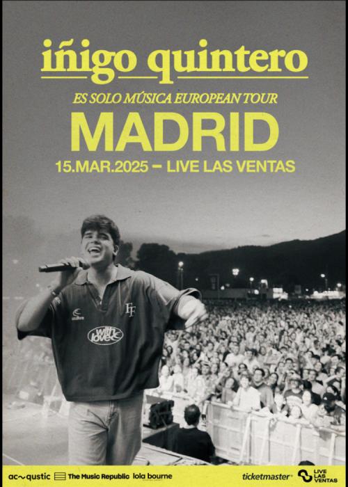Cartel de Concierto de Iñigo Quintero en Madrid