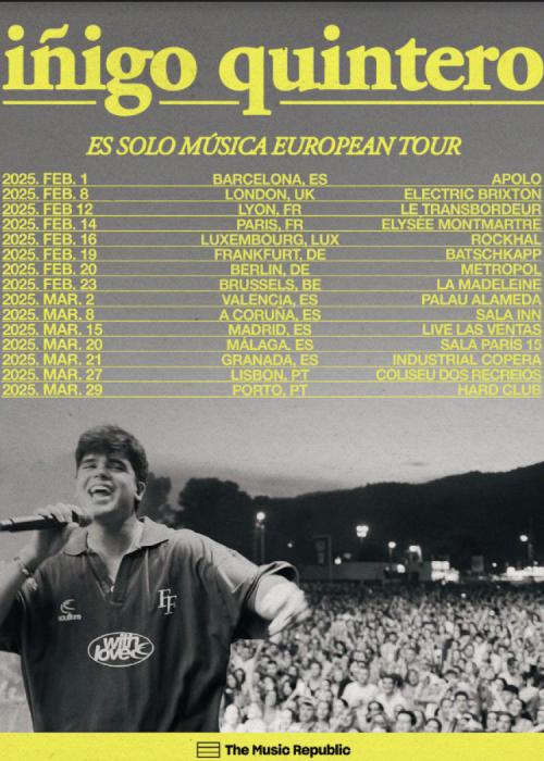 Cartel de Concierto de Iñigo Quintero en Málaga