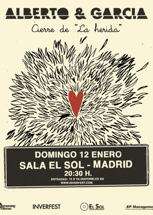Cartel de Concierto de Alberto & García en Madrid