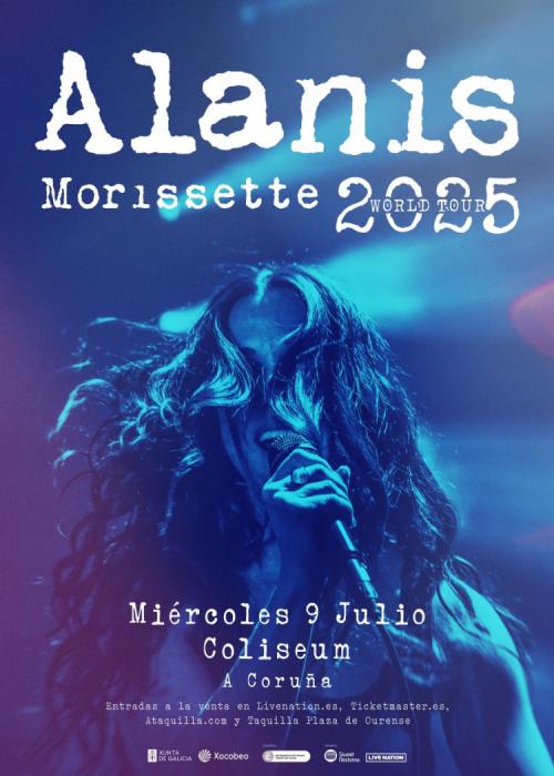 Cartel de Concierto de Alanis Morissette en A Coruña