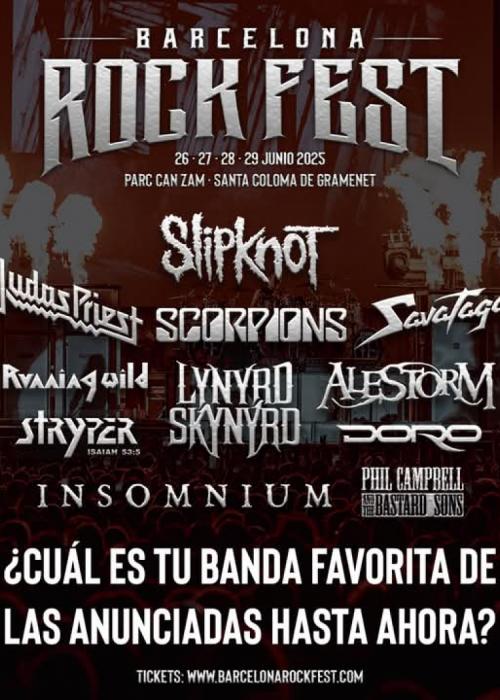 Cartel de Barcelona Rock Fest 2025