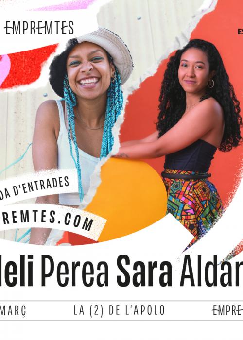 Cartel de Sara Aldana + Meli Perea en Barcelona