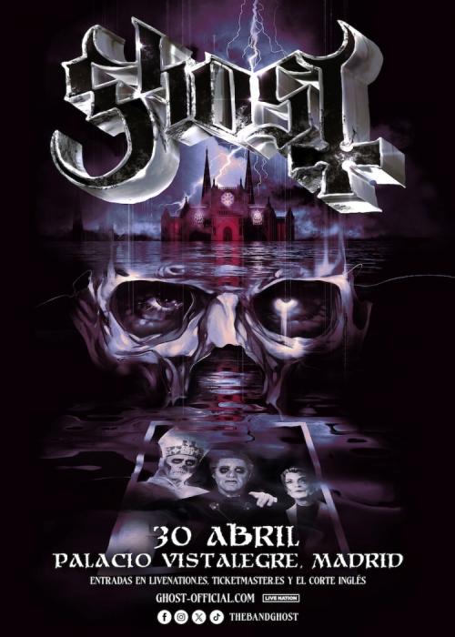 Cartel de Concierto de Ghost en Madrid