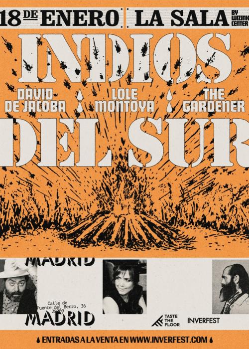 Cartel de Indios del Sur en Madrid