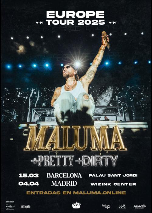 Cartel de Concierto de Maluma en Barcelona