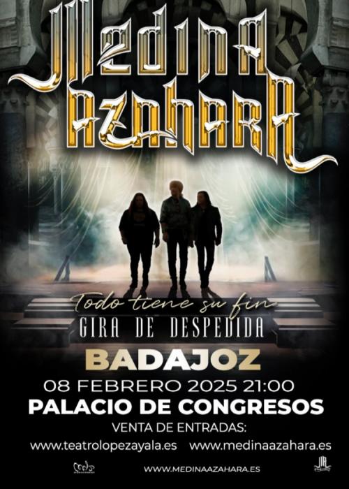 Cartel de Concierto de Medina Azahara en Badajoz