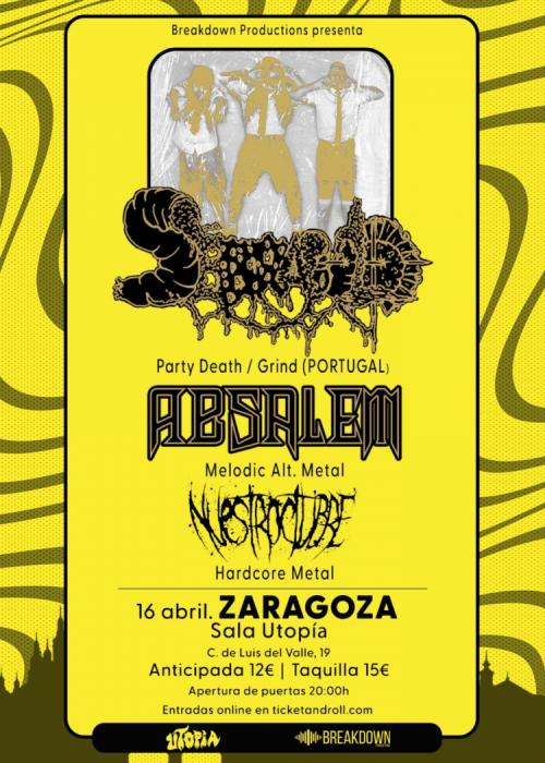 Cartel de Concierto de Serrabulho en Zaragoza