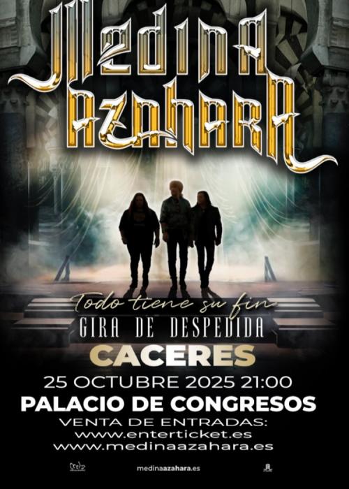 Cartel de Concierto de Medina Azahara en Cáceres