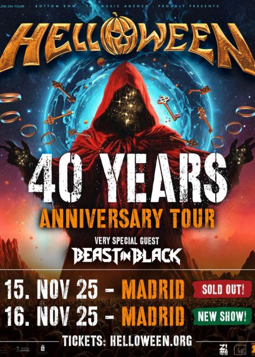 Cartel de Concierto de Helloween en Madrid