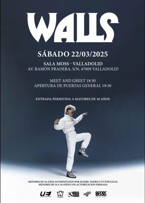 Cartel de Concierto de Walls en Valladolid