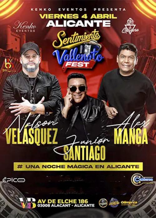 Cartel de Festival Sentimiento Vallenato en Alicante