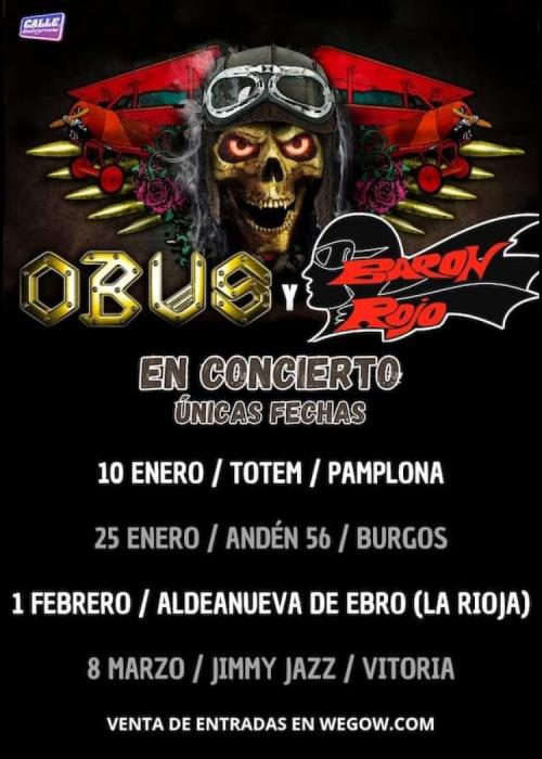 Cartel de Barón Rojo + Obús en Vitoria-Gasteiz