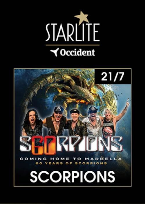 Cartel de Concierto de Scorpions en Marbella