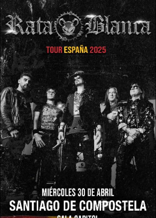 Cartel de Concierto de Rata Blanca en Santiago de Compostela