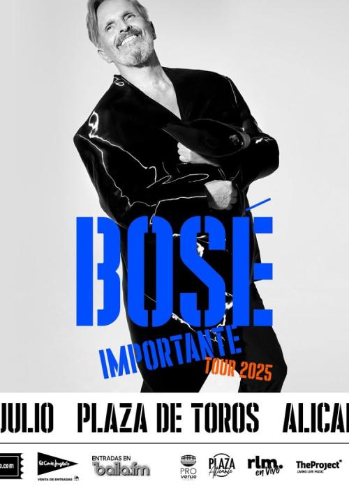 Cartel de Concierto de Miguel Bosé en Alicante